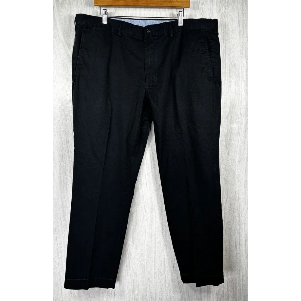 Polo Ralph‎ Lauren Slim Stretch Chino Pants Black Cotton Twill Men 42x32